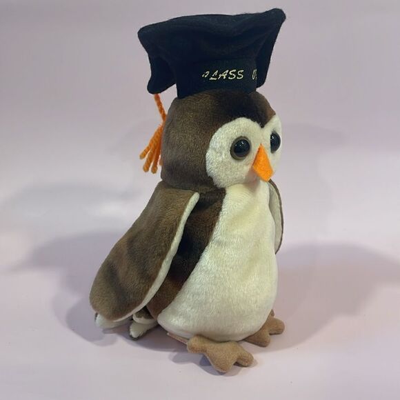 1998 Ty Beanie Babies Wise the Owl Class of ‘98 Handmade in Indonesia EC NWT 7” - Picture 5 of 12